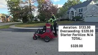 HUGE aeration day: Solo Lawn Care