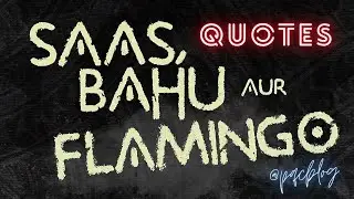 Saas Bahu Aur Flamingo Quotes Video | #SBF #Quotes #PQCBlog