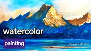 Easy MOUNTAIN Landscape Painting  | Watercolor Painting