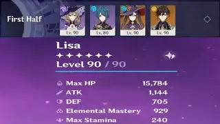 900+ EM Electro Charged Lisa vs Spiral Abyss Floor 12 First Half | Genshin Impact