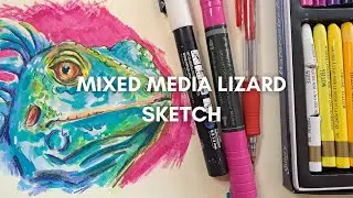 Let´s start a new sketchbook: Mixed Media Sketch #mixedmediaart   #sketchbookart