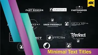 Minimal Text Titles - After Effects Template With Tutorial 4K