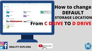 How to change default storage location in PC | Drive C: to D: | 2024