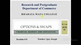 Financial Markets and Derivatives, Module 5 Session 4/4