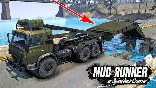 ВОЕННЫЕ ПОСТРОИЛИ МОСТ ЧТОБЫ СПАСТИ ДЕРЕВНЮ! SpinTires: Mudrunner
