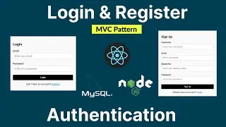 Login Register Authentication in React js using Node js, mysql - 1 | Learn React js, node js & MySql