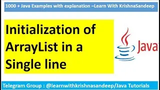 Java Program to initialize arraylist in a single line || Arraylist Examples