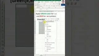 Apply Green color for positive and Red for negative numbers 