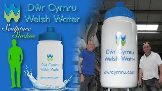 Giant Welsh Water Bottle by Sculpture Studios