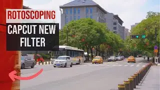 ROTOSCOPING RED BUS SCENE CHANGE WITH MASKING