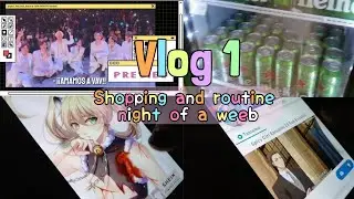 🌸 A vlog with me comprando | Night Routine of a weeb watching anime