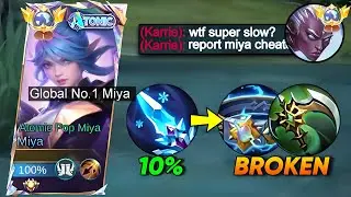 GLOBAL MIYA NEW SUPER SLOW BUILD COMBO!! 100% BROKEN!!💀(Auto win) - Miya Best Build 2024!!