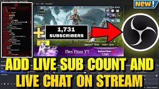 How To Add Subscriber Count And Transparent Live Chat on OBS Studio 2025 | Live Stream OBS Guide