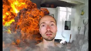 Ukrainian village. Planting trees