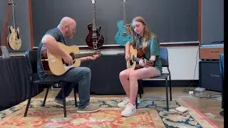 Soraya Sullivan and Bob Minner play Salt Creek at the Collings Booth - Fretboard Summit 2023