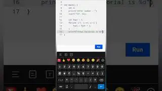 Print the factorial of a number n in C || #shorts #coding #clanguage