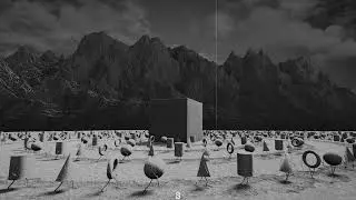 Shapes in desert (Short Animation made with Blender)