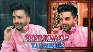 Christmas edit in 3 minutes | PicsArt  editing tutorials | Lightroom mobile