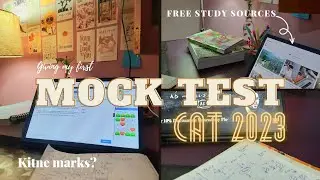 CAT2023 :First MOCK test‼️|| My score⁉️😵‍💫 || YouTube channels and Free study sources for self study