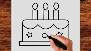 HOW TO DRAW CAKE  ❤️
