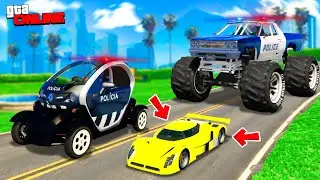 УГНАЛ МАЛЕНЬКУЮ МАШИНКУ НА РАДИО УПРАВЛЕНИЕ У КОПОВ В GTA 5 - ПОЛИЦЕЙСКАЯ ПОГОНЯ В ГТА 5 ОНЛАЙН