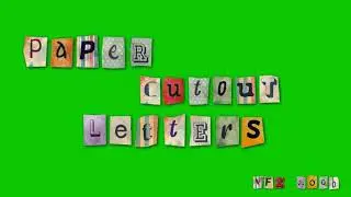 ALPHABET LETTERS Green Screen (PAPER CUT Effect) | Free Download Link 🔗🔗 ||  