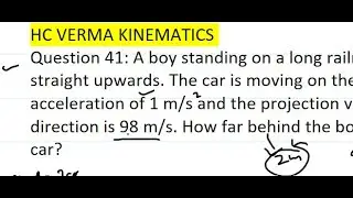 Q 41 HC VERMA II KINEMATICS CH-3 II PHYSICS II NEET II JEE