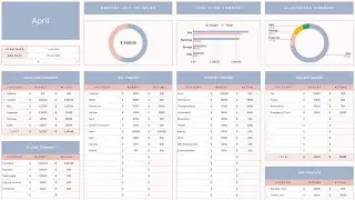 Budget Planner Excel & Google Sheets, Monthly Budget Spreadsheet, Personal Finance Tracker