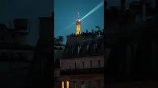 Photographing the Eiffel Tower and Arc de Triomphe from my toilet.