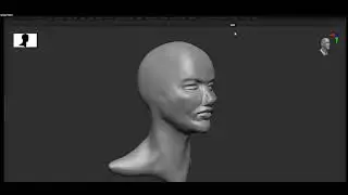 Sculpting Head Base Mesh In Zbrush (Voiceover)