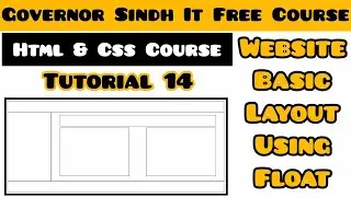 How To Create Website Page Layout in Html CSS | Using Float | HTML Tutorial for Beginners