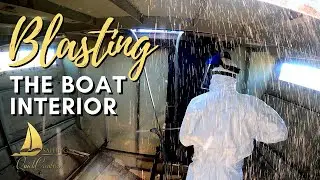 Sailing QC # 96 |  Blasting the Boat Interior  | Steel Sailboat Restoration