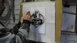 Airbrush tips - how to make and use airbrush stencils part 2