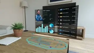 Unity: Sports racing information concept. (XR. Apple Vision Pro)