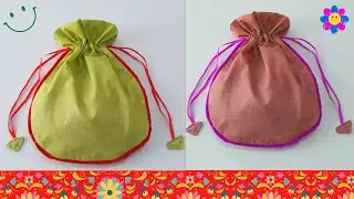 😊 Cute drawstring bag sewing tutorial / Great sewing tips and tricks