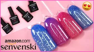 AMAZON GEL POLISH | SENVENSKI COLOUR CHANGING GEL NAIL POLISH 🌸 - SET WB001 SWATCHES