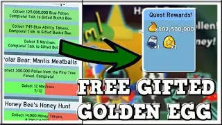 HOW TO GET A FREE GIFTED GOLDEN EGG! - (BUCKO BEE) - Roblox Bee Swarm Simulator