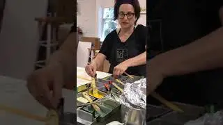 Short video painting with encaustic