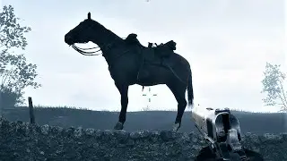 Battlefield 1: My horse standing on a wall