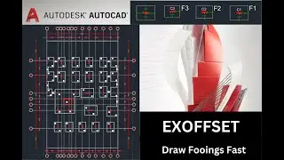 Drawing Footings in AutoCAD in a fast way (EXOFFSET)