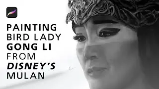How to draw | paint | create a portrait of Gong Li 巩俐.