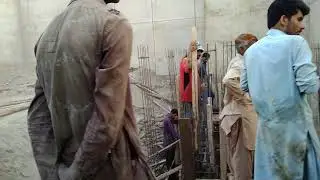 Basement raft pouring work