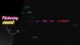 Flickering text animation with counting | HTML canvas JavaScript animation