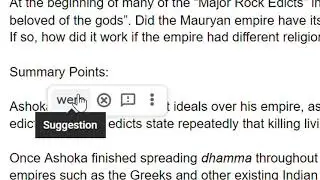 Google Docs Grammar Suggestions