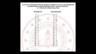 LGS 2023 Sözel ve Sayısal Cevap Anahtarı