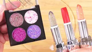 【ASMR】Slime Coloring with Makeup #68【Satisfying Slime Video】