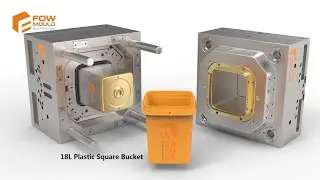 18L Plastic Square Bucket Injection Molding Process Records| FOWMOULD