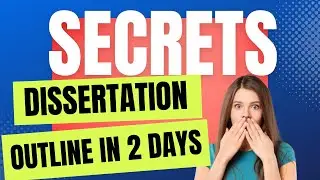Secrets To Dissertation Outline In 2 Days Finally Revealed