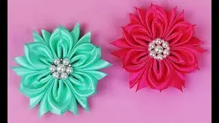 DIY Ribbon Flower I How To Make Kanzashi flowers