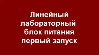 Dzinn№27 Лабораторный блок питания. Первый запуск.